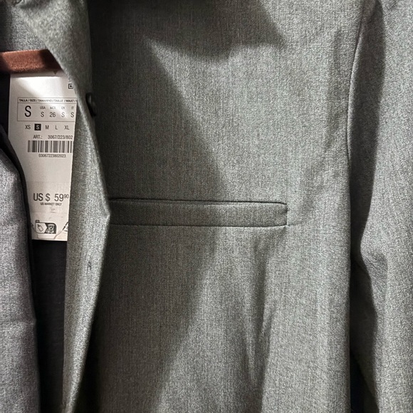 ZARA Gray Long Sleeve SHORTS JUMPSUIT - Picture 7 of 8